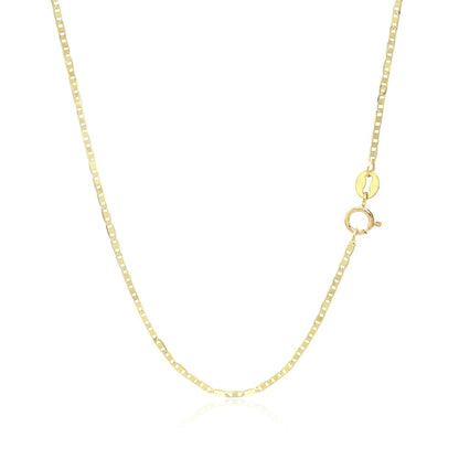 14k Yellow Gold Mariner Link Chain (1.20 mm) - DestGlow