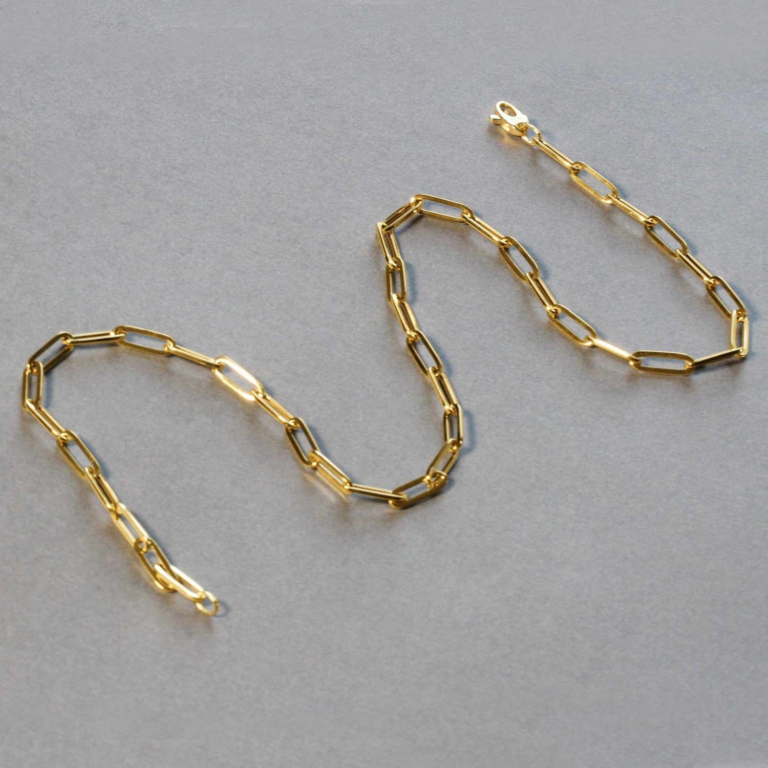 10K Yellow Gold Lite Paperclip Chain (4.20 mm)  DestGlow