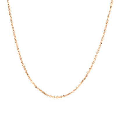 14k Rose Gold Adjustable Cable Chain (1.10 mm) - DestGlow