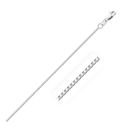 14k White Gold Octagonal Box Chain (1.00 mm) 