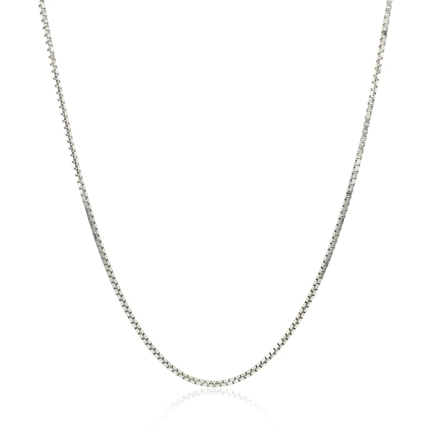 14k White Gold Octagonal Box Chain (1.00 mm) 