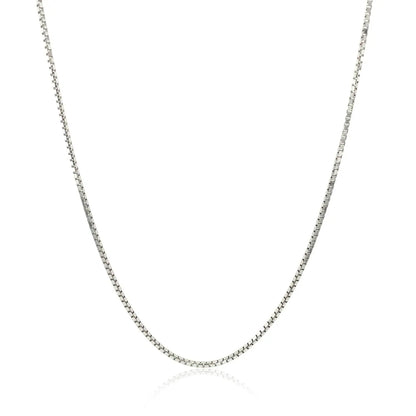 14k White Gold Octagonal Box Chain (1.00 mm) 