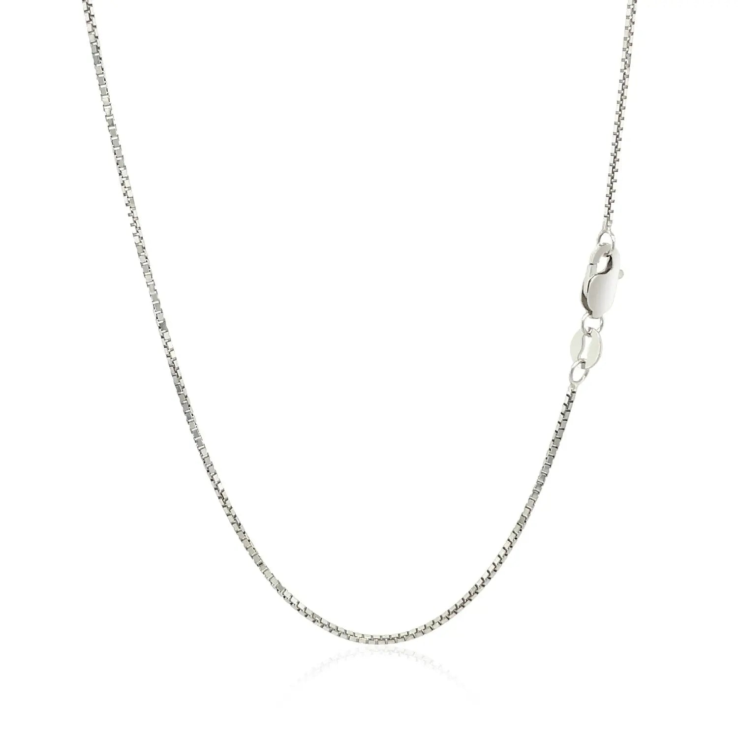 14k White Gold Octagonal Box Chain (1.00 mm) 