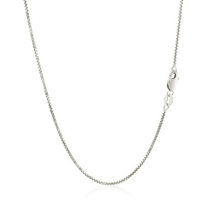 14k White Gold Octagonal Box Chain (1.00 mm) 