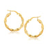 14k Yellow Gold Hoop Earrings (20mm) 
