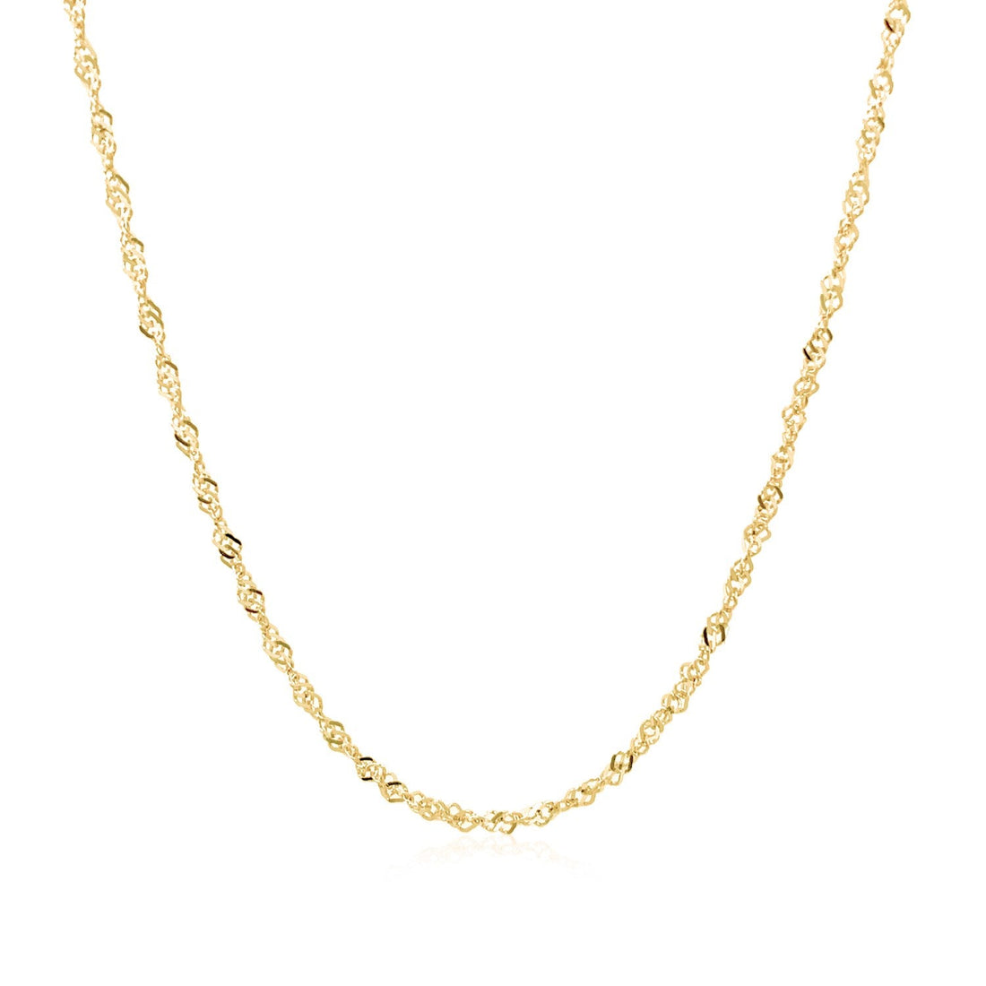 14k Yellow Gold Singapore Chain (1.30 mm) - DestGlow
