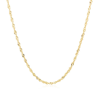 14k Yellow Gold Singapore Chain (1.30 mm) - DestGlow