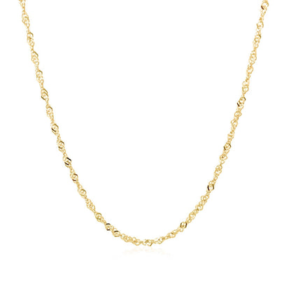 14k Yellow Gold Singapore Chain (1.30 mm) 
