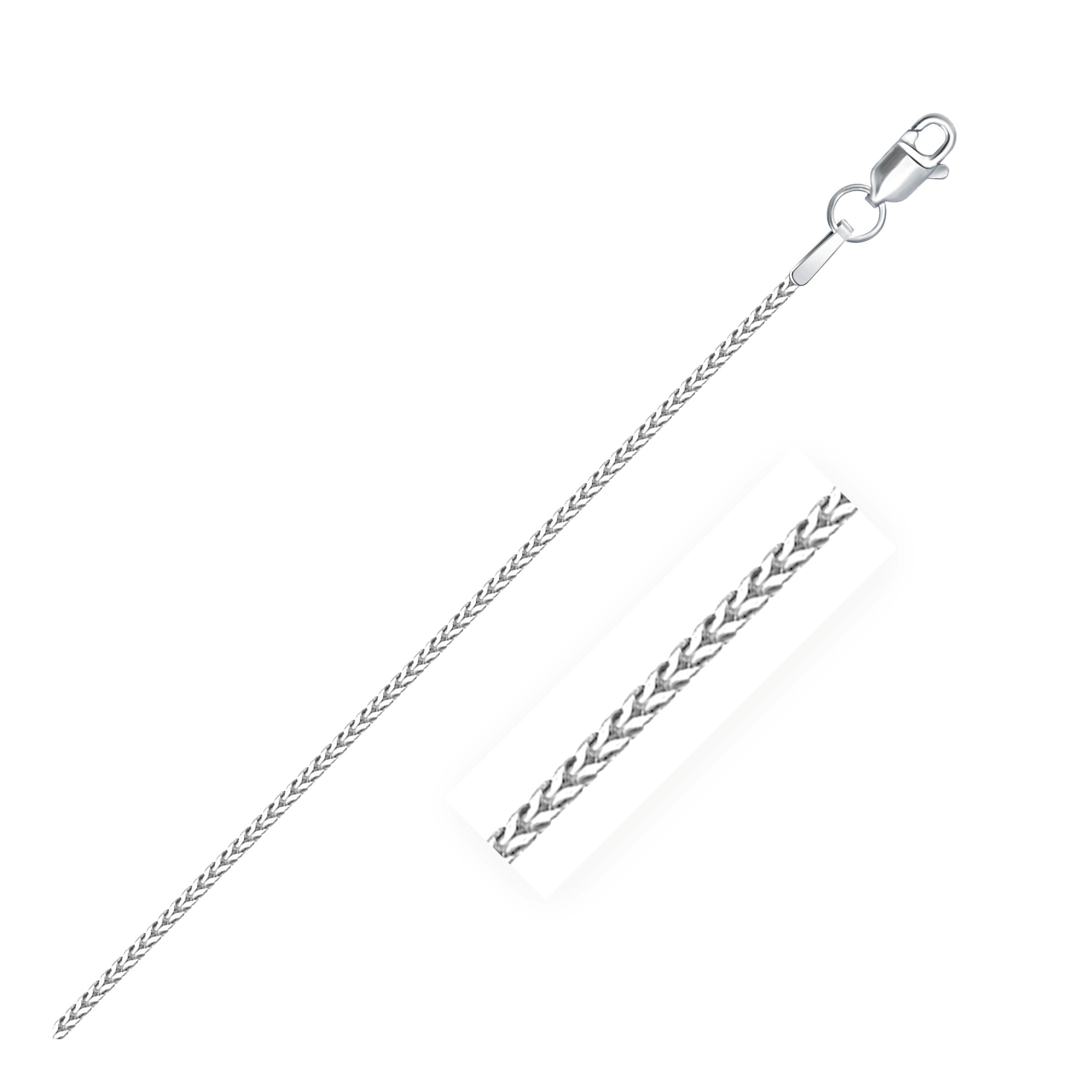 14k White Gold Franco Chain 0.9mm by Bids.com
