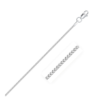 14k White Gold Franco Chain 0.9mm by Bids.com
