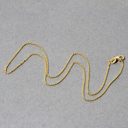 14k Yellow Gold Round Cable Link Chain 1.2mm by Bids.com