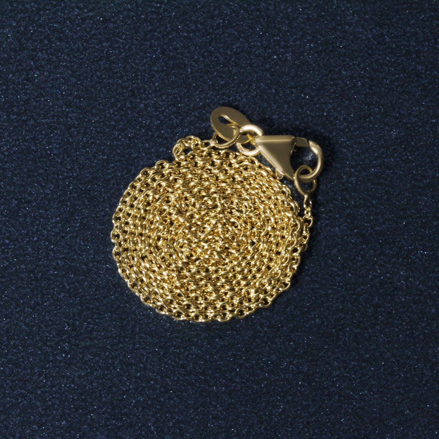14k Yellow Gold Round Cable Link Chain 1.2mm by Bids.com