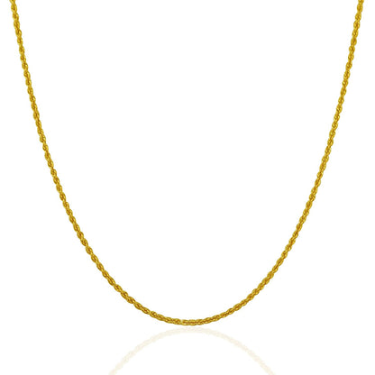 14k Yellow Gold Solid Rope Chain 1.25mm by Bids.com