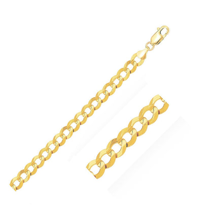 14k Yellow Gold Solid Curb Chain 10.0mm by Bids.com