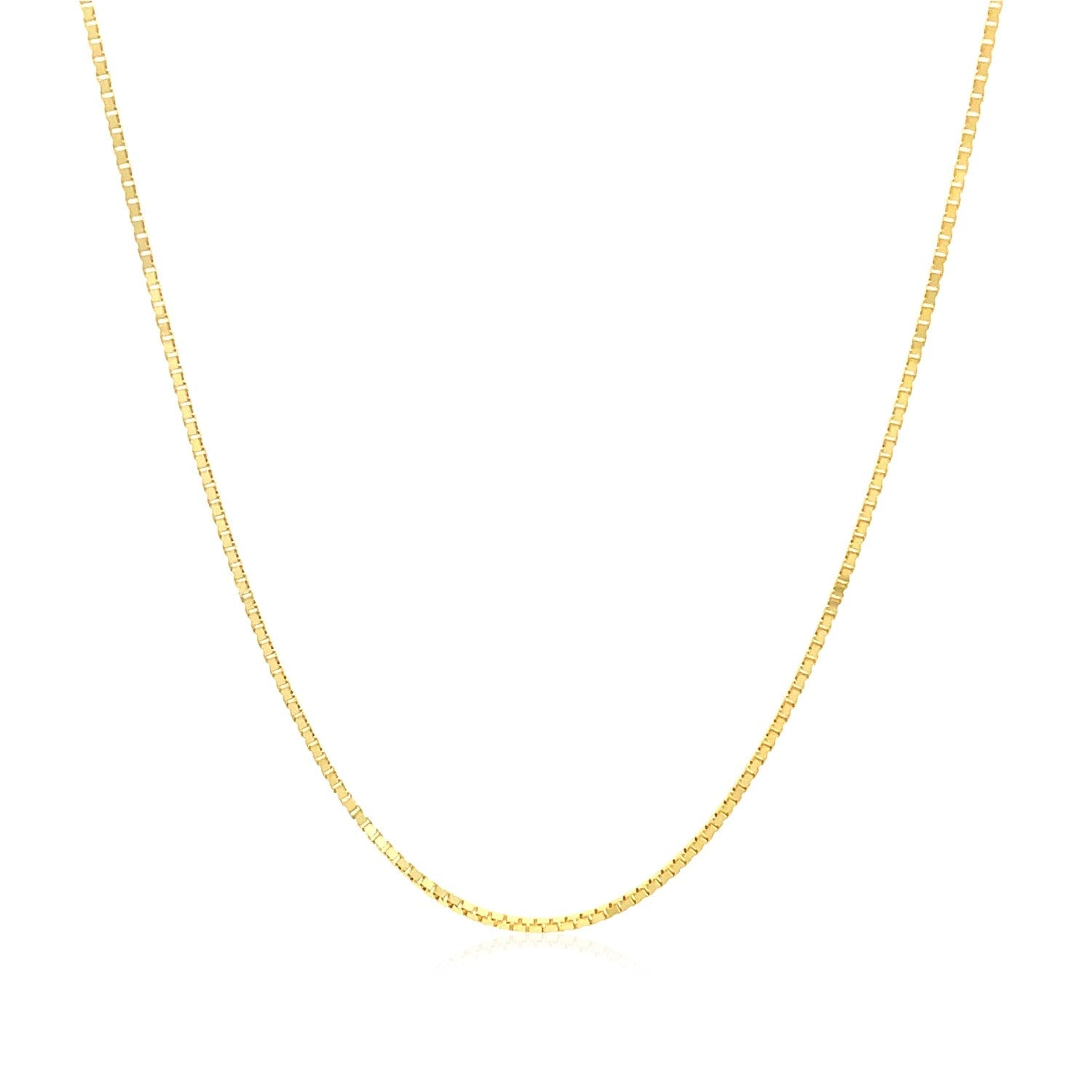 10k Yellow Gold Classic Box Chain 0.8mm by Bids.com