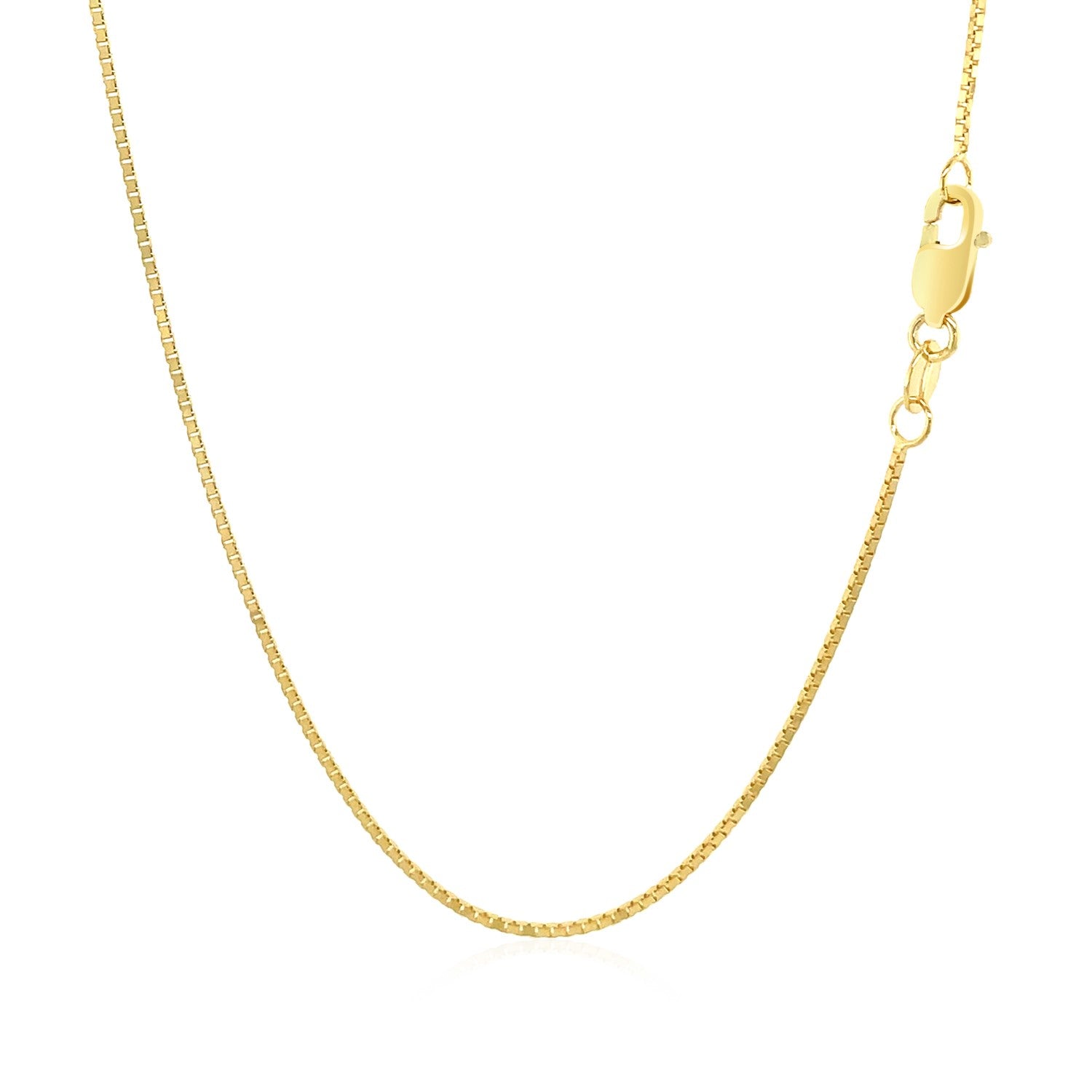 10k Yellow Gold Classic Box Chain 0.8mm by Bids.com