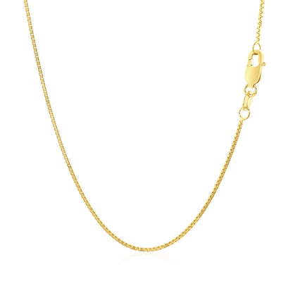 10k Yellow Gold Classic Box Chain 0.8mm by Bids.com