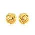 14k Yellow Gold Love Knot with Ridge Texture Earrings - accessories