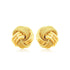 14k Yellow Gold Love Knot with Ridge Texture Earrings