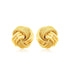 14k Yellow Gold Love Knot with Ridge Texture Earrings 