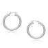 14k White Gold Polished Hoop Earrings (4x30mm) - earrings