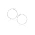 14k White Gold Polished Hoop Earrings (2x20mm) by Avera Group
