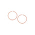 14k Rose Gold Polished Hoop Earrings (15 mm) - earrings