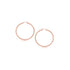14k Rose Gold Polished Hoop Earrings (3x15mm) 