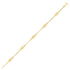14k Yellow Gold Anklet with Fancy Diamond Shape Filigree Stations - accessories