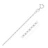 14k White Gold Faceted Cable Link Chain (1.20 mm) by Avera Group