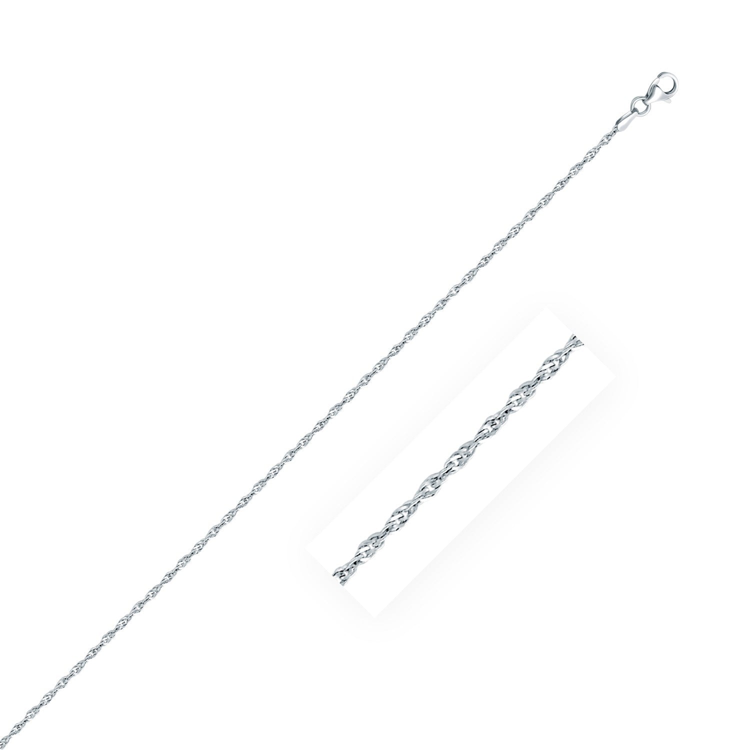 Sterling Silver 2.0mm Singapore Style Chain by Bids.com