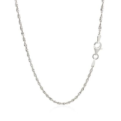 Sterling Silver Singapore Style Chain (1.80 mm) - DestGlow