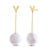 14k Yellow Gold Tesoro Pearl Drop Earrings - earrings