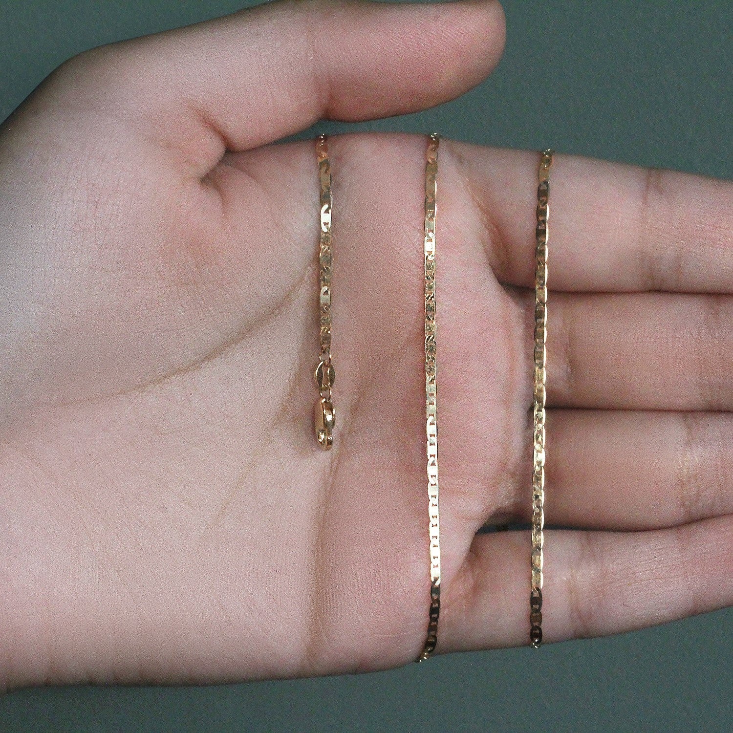 14k Yellow Gold Mariner Link Chain (1.70 mm) - DestGlow