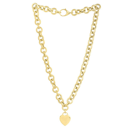 14k Yellow Gold Rolo Link Necklace (11.40 mm) by Bids.com