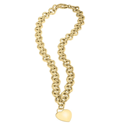 14k Yellow Gold Rolo Link Necklace (11.40 mm) by Bids.com