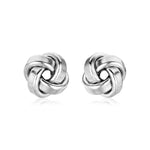 Petite Sterling Silver Polished Love Knot Earrings - DestGlow