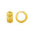 Reversible Textured and Smooth Snuggable Earrings in 10k Yellow Gold