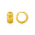 Reversible Textured and Smooth Snuggable Earrings in 10k Yellow Gold 