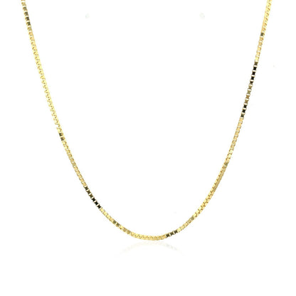 18k Yellow Gold Classic Box Chain (0.85 mm)  DestGlow