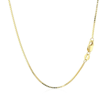 18k Yellow Gold Classic Box Chain (0.85 mm)  DestGlow