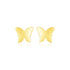 14k Yellow Gold Polished Butterfly Earrings - accessories