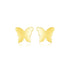 14k Yellow Gold Polished Butterfly Earrings 