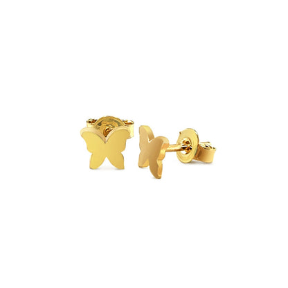 14k Yellow Gold Polished Butterfly Earrings by Bids.com