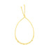 14K Yellow Gold Adjustable Bracelet with Paperclip Chain by Avera Group