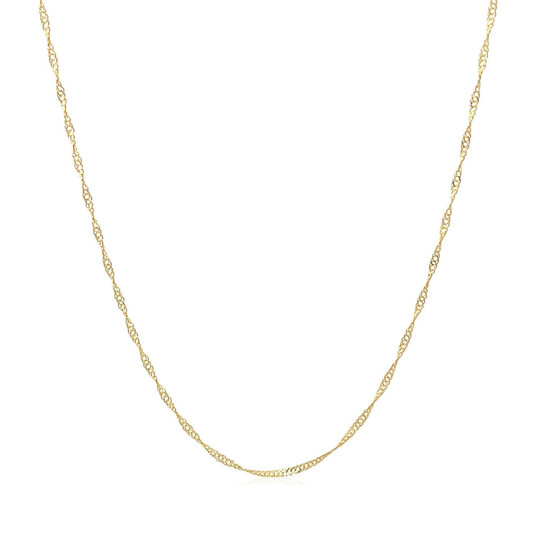 14k Yellow Gold Singapore Chain 0.6mm (0.60 mm) 