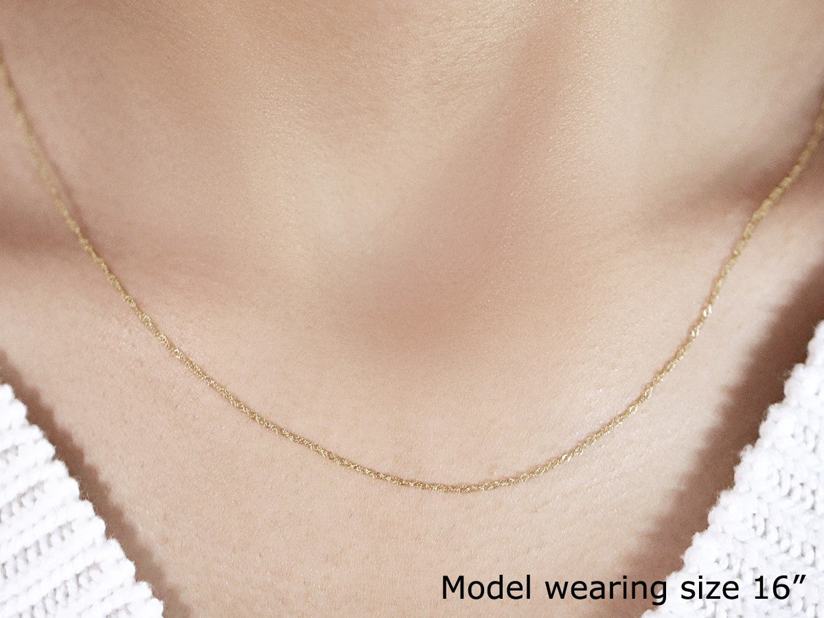 14k Yellow Gold Singapore Chain 0.6mm by Bids.com