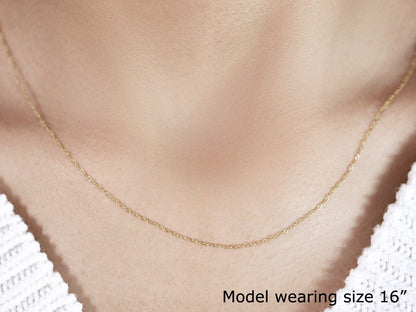 14k Yellow Gold Singapore Chain 0.6mm by Bids.com