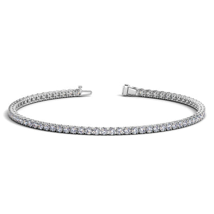 Lab Grown Round Diamond Tennis Bracelet in 14k White Gold (2 cctw F/G VS2/SI1) by Bids.com