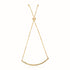 14k Yellow Gold Chain Bar Lariat Style Bracelet - necklaces